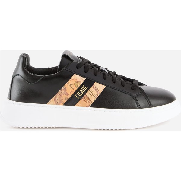 Sneakers In Pelle Liscia Con Bande Geo Classic Nere-image