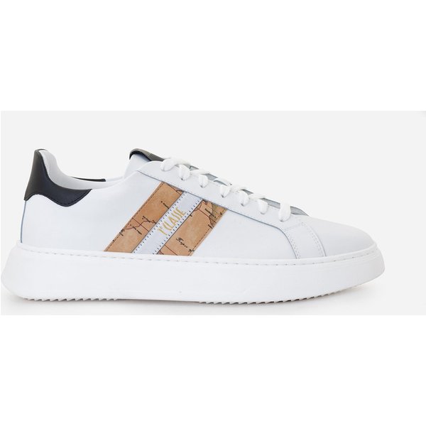 Sneakers In Pelle Liscia Con Bande Geo Classic Bianche-image