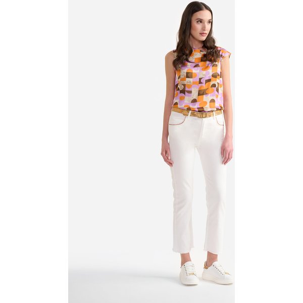 Pantaloni In Drill Di Cotone Stretch Con Spicchi Geo Classic Gesso-image