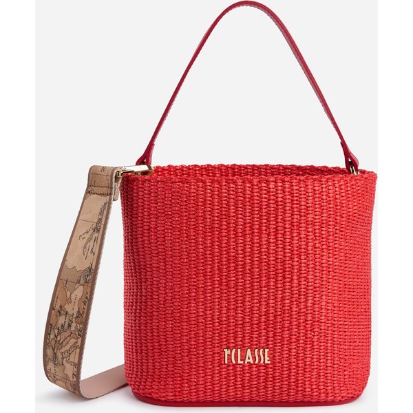 Sunny Rafia Borsa Secchiello Rosso Papavero-image