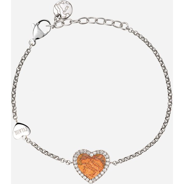 Love Lane Bracciale In Acciaio Con Pendente A Cuore In Pelle-image