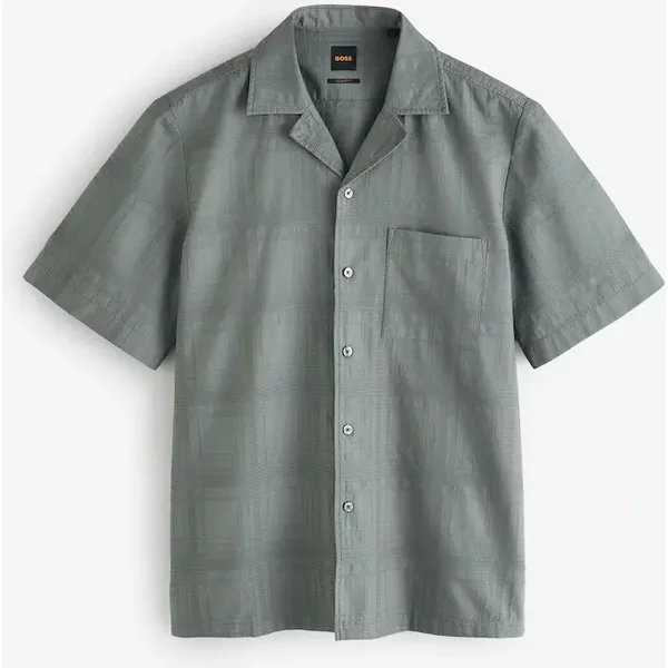 BOSS - Rayer Short Sleeve Relaxed Shirt - Open Green