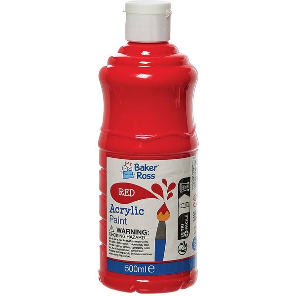 Red Acrylic Paint 500ml (Each) Red