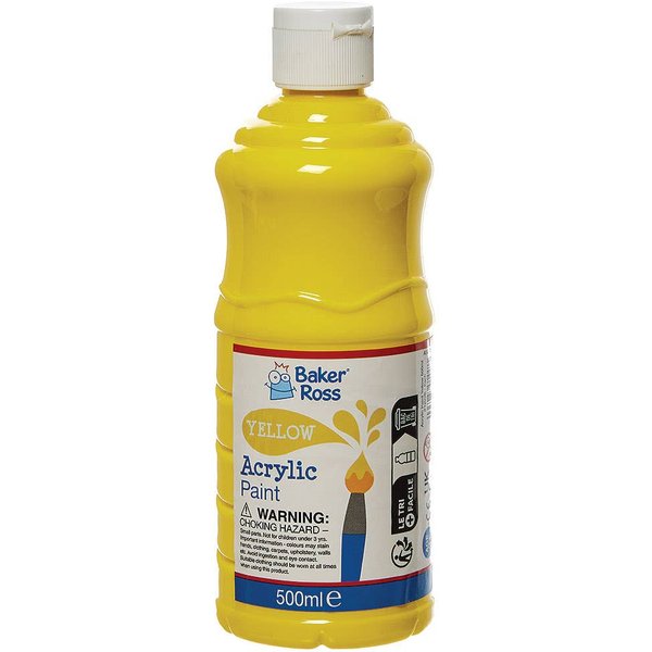 Yellow Acrylic Paint 500ml (Each) Yellow