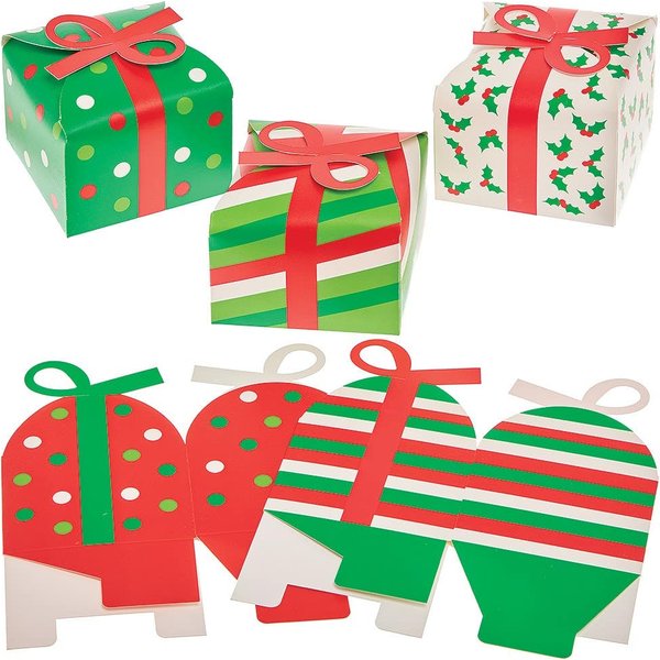 Christmas Present Gift Boxes (Pack of 10)