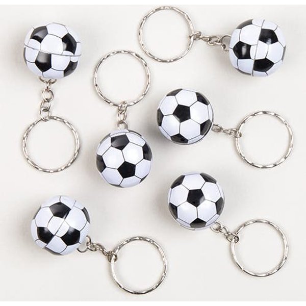 Football Keyrings (Pack of 12) Pocket Money Toys