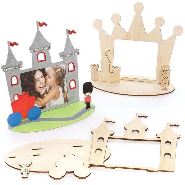 Value Wooden Photo Frame Kits (Pack of 4) 2 Royal Designs, Wooden Crafts For Kids