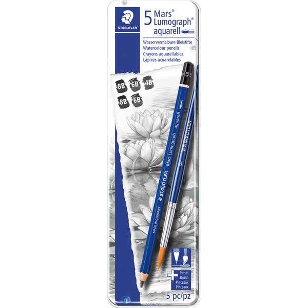 Staedtler Bleistift Mars Lumograph Aquarell, 6Er Metalletui-image