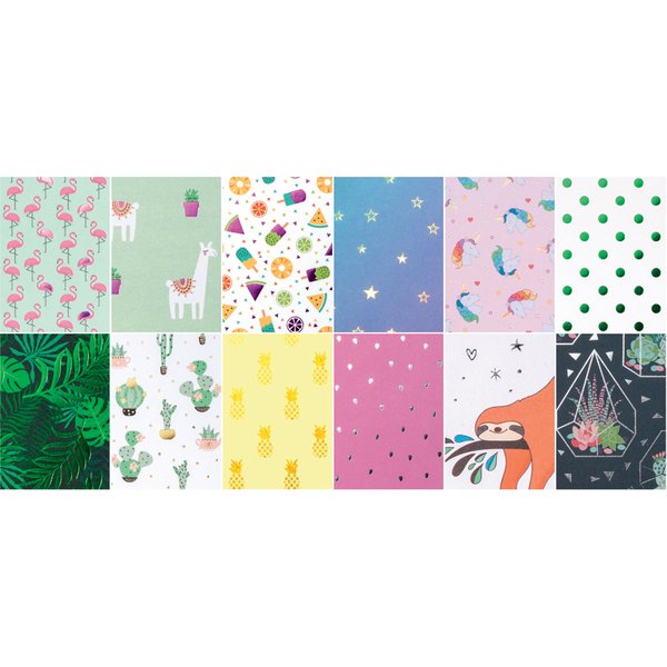 folia Designpapierblock , Hotfoil II, , DIN A4, 165g/qm, 12 Bl
