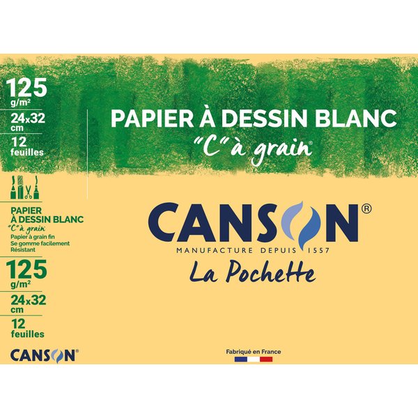 Canson Zeichenpapier , C, à Grain, DIN A4, 125 G/Qm-image