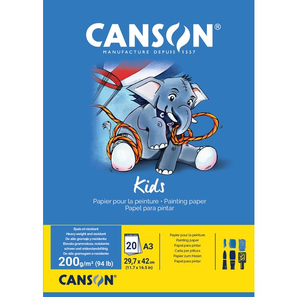 Canson Malblock Kids, DIN A3, 200 G/Qm, 20 Blatt-image