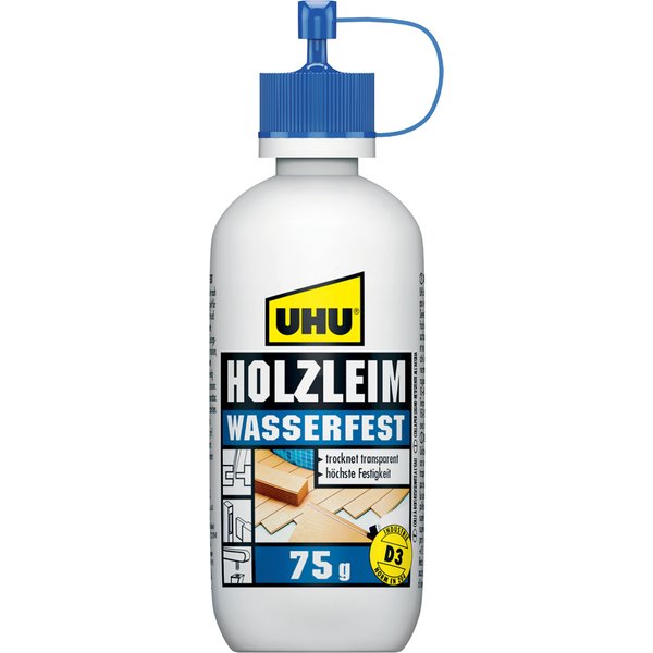UHU Holzleim Wasserfest D3, LöSemittelfrei, 75 G Flasche-image