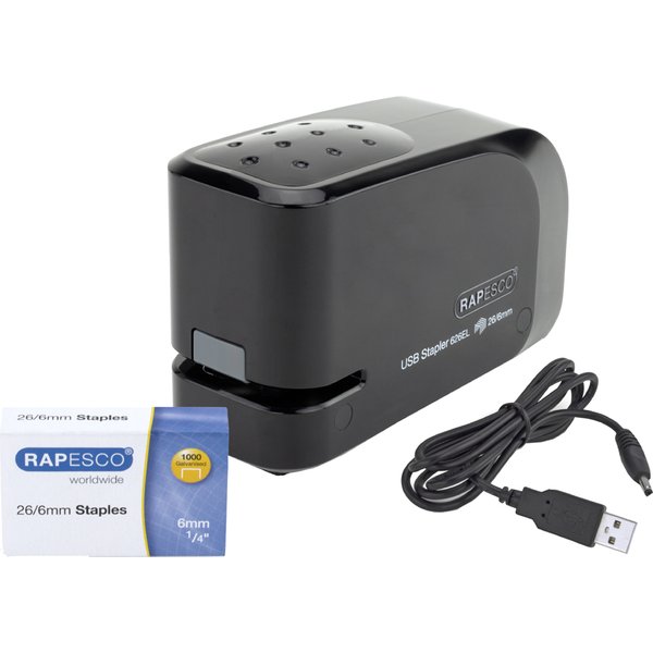 RAPESCO Elektrisches Heftgerät 626EL, schwarz
