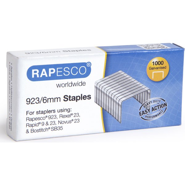Rapesco Heftklammern 923/13, Verzinkt, 1.000 StüCk-image