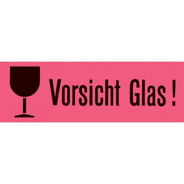 HERMA Hinweisetiketten , Vorsicht Glas, , 39 x 118 mm