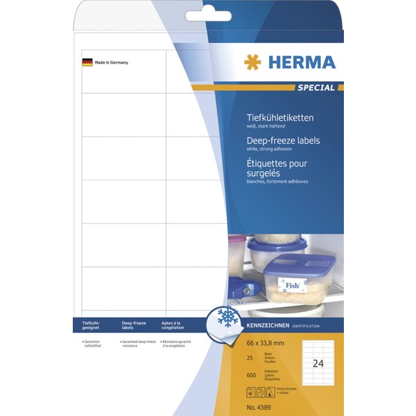 Herma TiefküHletiketten Special, 38,1 X 21,2 Mm, Weiß-image