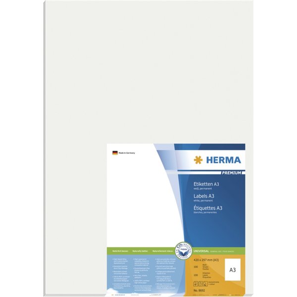 Herma Universal-Etiketten Premium, 297 X 420 Mm, Weiß-image