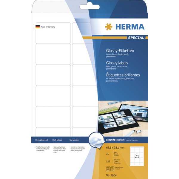 Herma Hochglanz-Etiketten Special, 199,6 X 143,5 Mm, Weiß-image