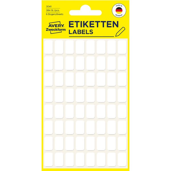 Avery Zweckform Vielzweck-Etiketten, 38 X 14 Mm, Weiß, KP-image