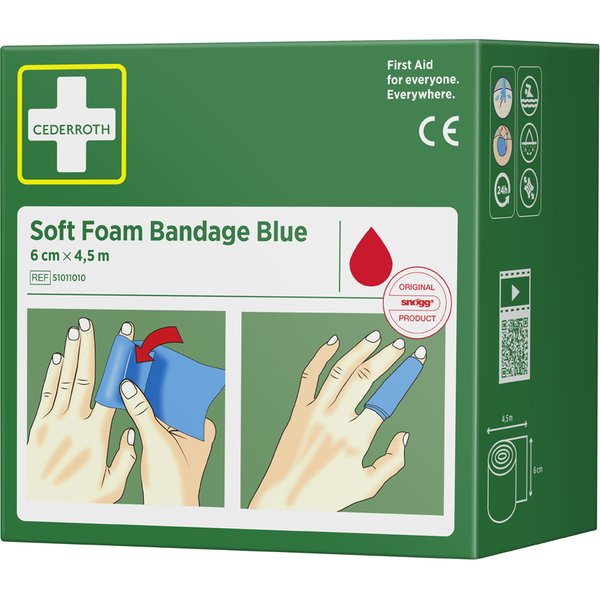 CEDERROTH Pflaster , Soft Foam Bandage, , blau