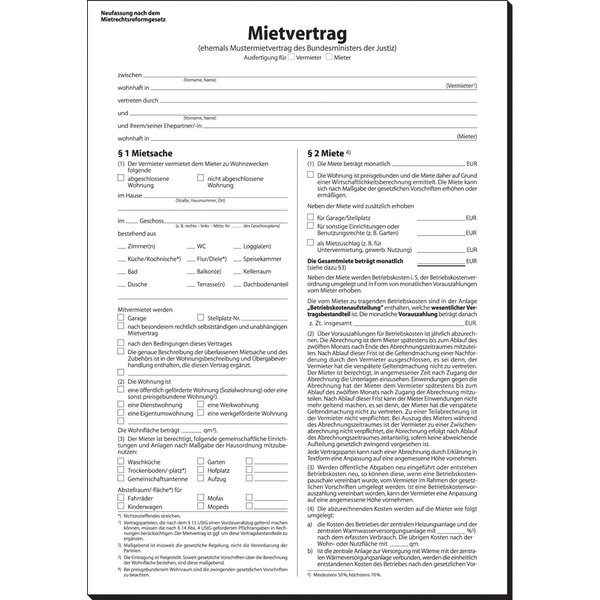sigel Vordruck , Mietvertrag, , für gewerbliche Räume, A4, SD