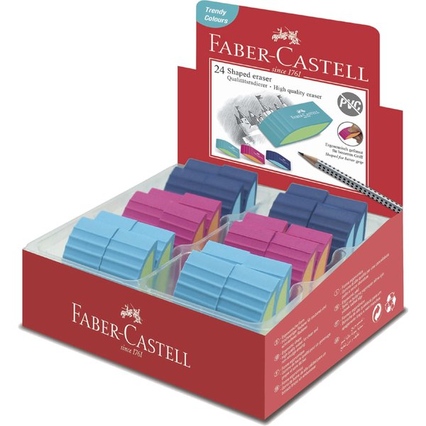 FABER-CASTELL Radierer BICOLOR farbig sortiert 2020