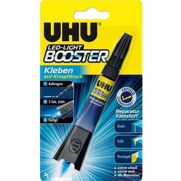 UHU Reparatur-Klebstoff LED-LIGHT BOOSTER, 3 g Tube