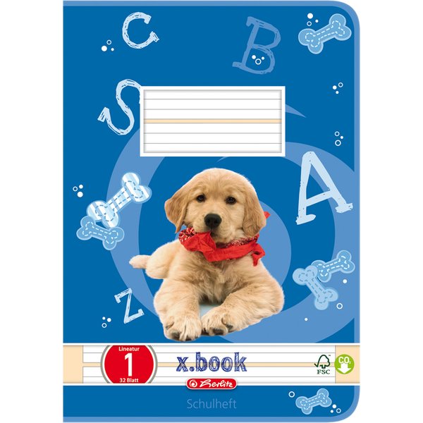 Herlitz Schulheft X.Book, DIN A5, Lineatur 5 / Kariert-image