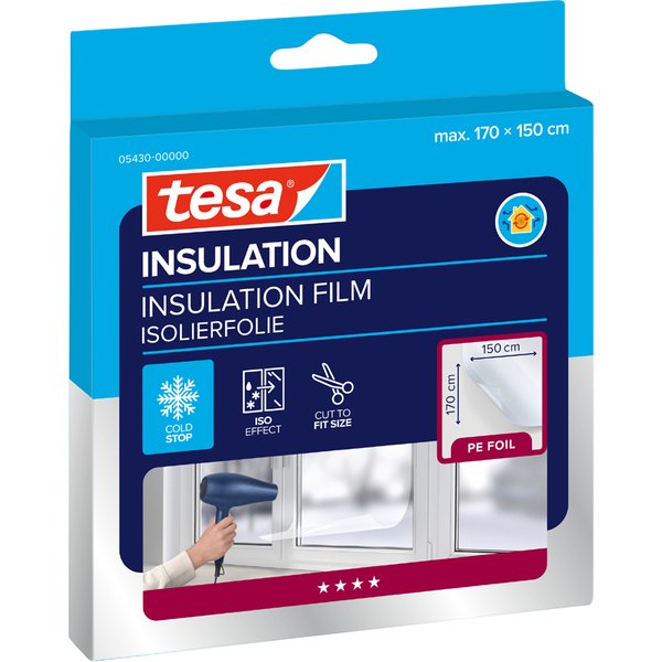 tesa INSULATION Fensterisolierfolie, 1,7 m x 1,5 m