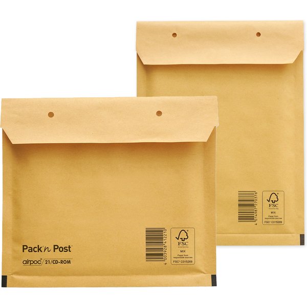 MAILmedia Luftpolster-Versandtaschen, Typ 17/G, braun, 22 g