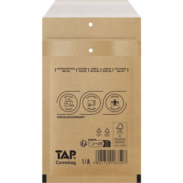 TAP Luftpolster-Versandtaschen COMEBAG, Typ K, braun, 52 g