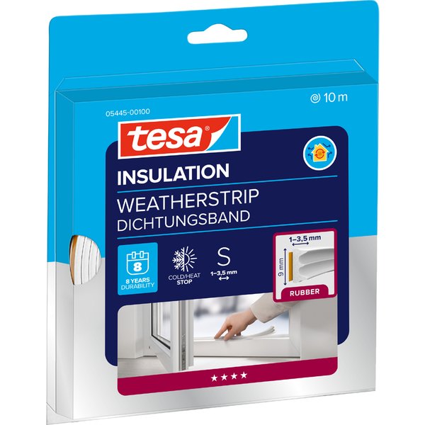 tesa INSULATION Dichtungsband S, weiß, 9 mm x 6 m