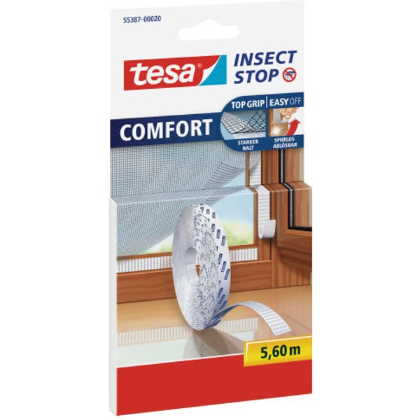 tesa Fliegengitter-Klettband INSECT STOP, weiß, 5,6 m