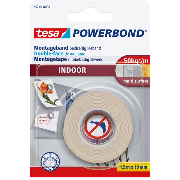 Tesa Powerbond Montageband Indoor, 19 Mm X 5,0 M-image