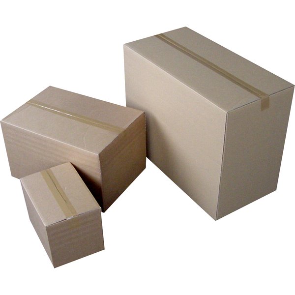 HAPPEL Wellpapp-Faltkarton 343, (L)340 x (B)340 x (H)160 mm
