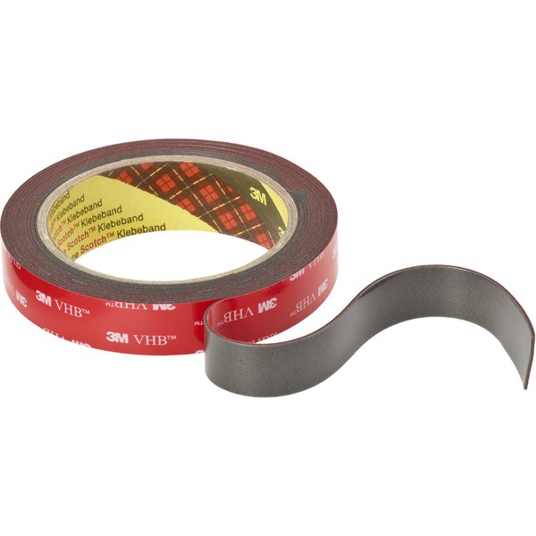 3M VHB Hochleistungsklebeband 4611F, 19 mm x 3 m, grau
