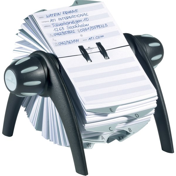DURABLE Adresskartei TELINDEX flip, schwarz / grau