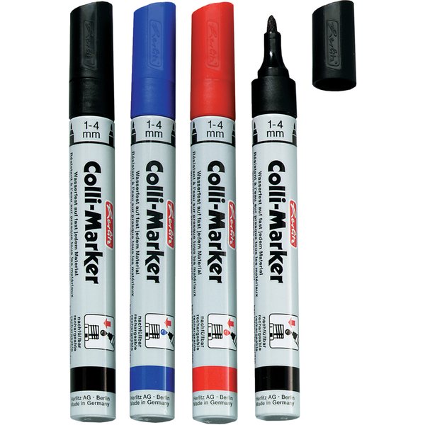 herlitz Permanent-Marker , Collimarker, , Rundspitze, sortiert