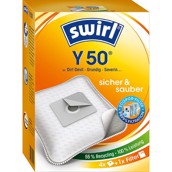 swirl Staubsaugerbeutel Y 50, mit MicroporPlus-Filter