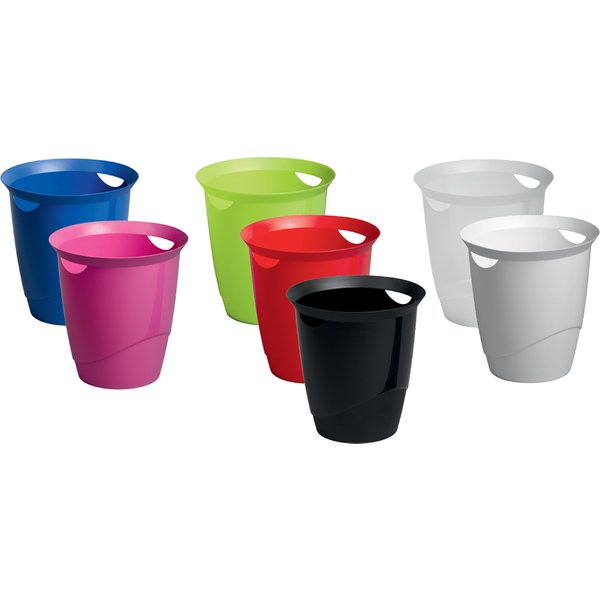 DURABLE Papierkorb TREND, 16 Liter, rund, rot