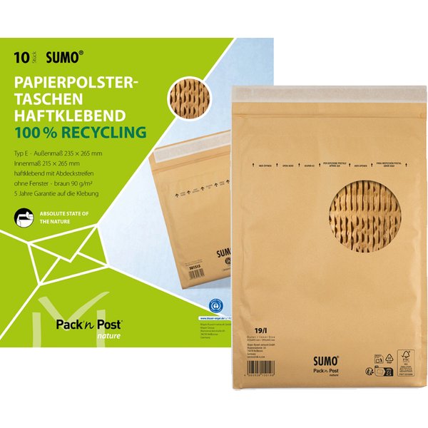 MAILmedia Papierpolster-Versandtasche SUMO, Typ C, braun
