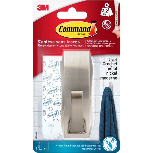 3M Command Metall-Haken , Modern, , Größe: L, silber