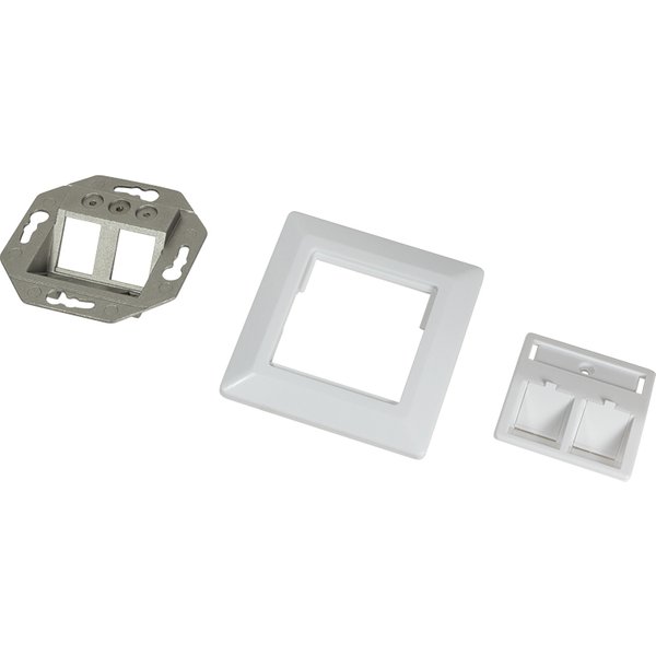 LogiLink Unterputzdose FüR Keystone Module, 2-Fach, Reinweiß-image