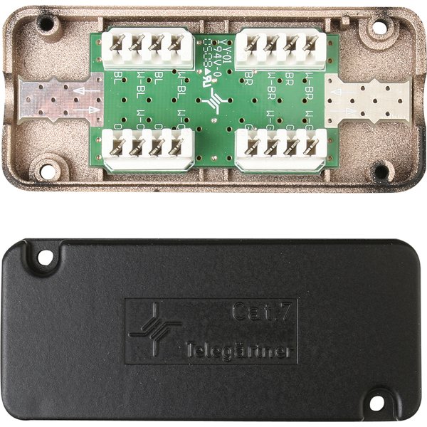 Telegärtner Verbindungsmodul Kat.7A(tief), für 8 x 8 Kabel