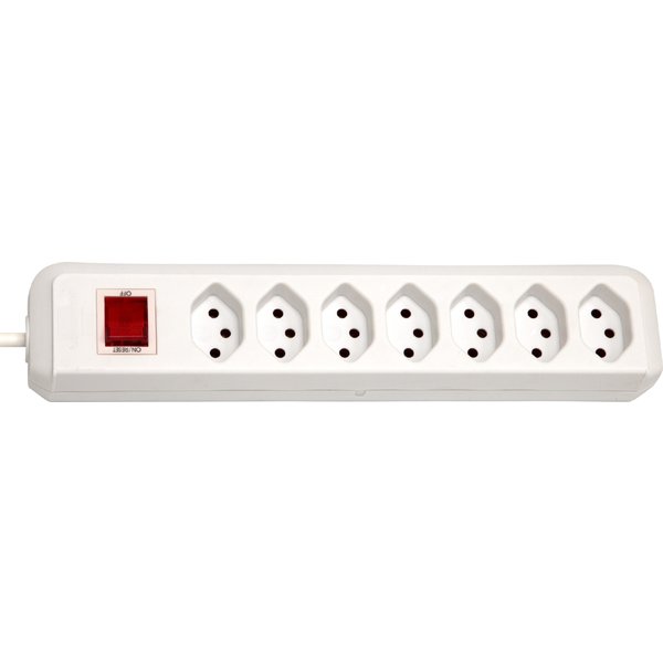 brennenstuhl Schweizer Steckdosenleiste Clever-Line, 7-fach