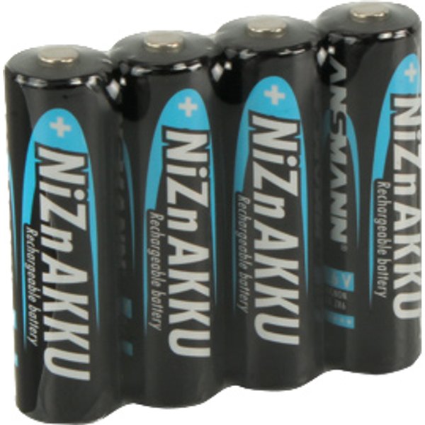 ANSMANN Nickel-Zink-Akku, Mignon AA, 1.500 mAh, 4er Shrink