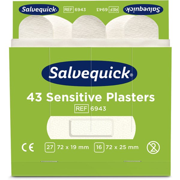 CEDERROTH Wasserabweisende Pflaster Sensitive REF 6943 zu Spender - 258 Stück