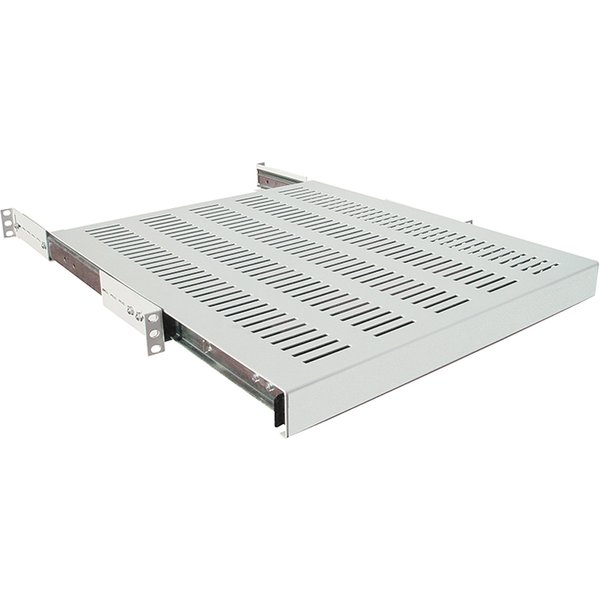 LogiLink 19, Fachboden, 1 HE, ausziehbar, (T)400 mm, schwarz