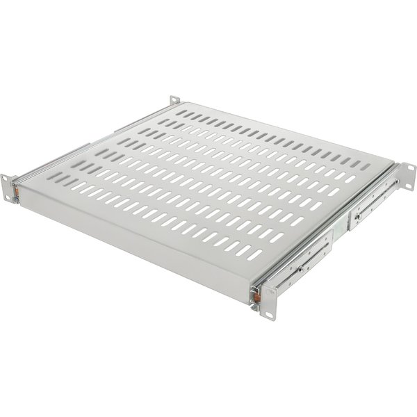 LogiLink 19, Fachboden, 1 HE, ausziehbar, (T)600 mm, schwarz