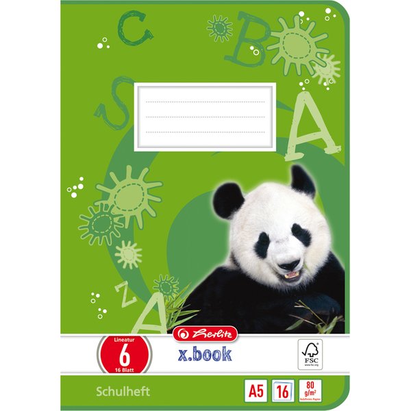 Herlitz Schulheft X.Book, DIN A5, Lineatur 5 / Kariert-image